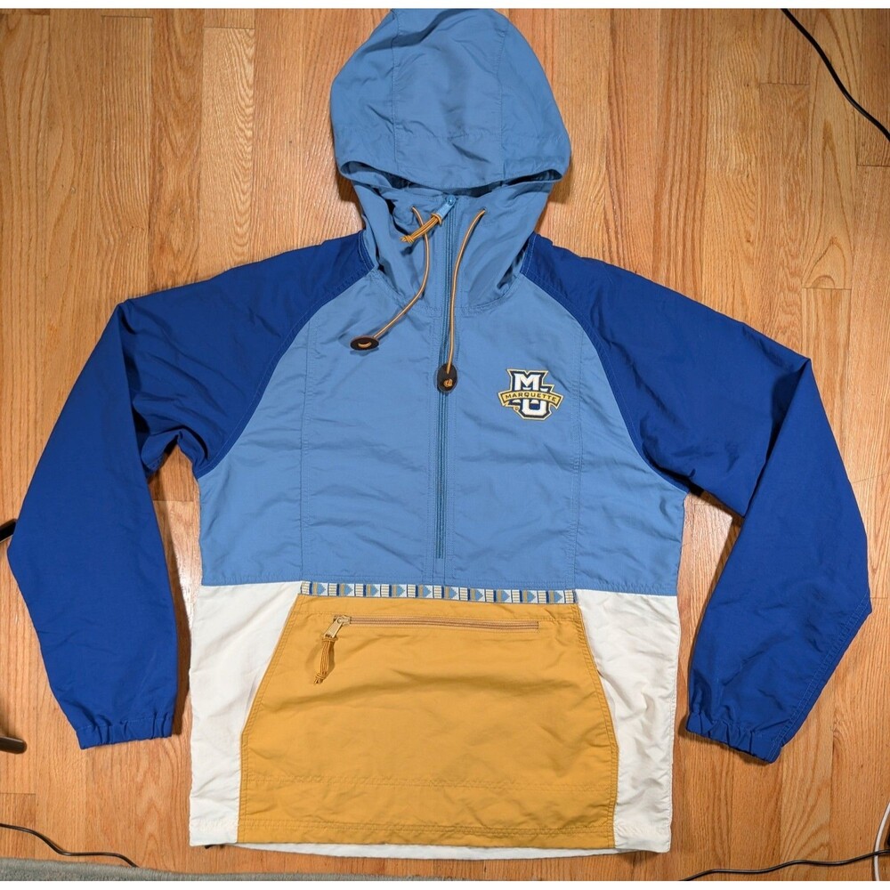 Marquette Univerisity LL Bean Mens S Anorak Hiking Jacket Aztec Mountain Classic